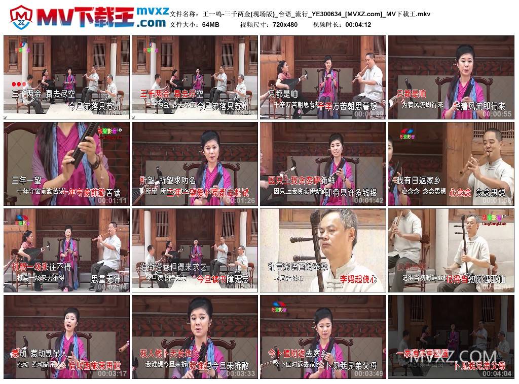 王一鸣-三千两金(现场版)_台语_流行_YE300634